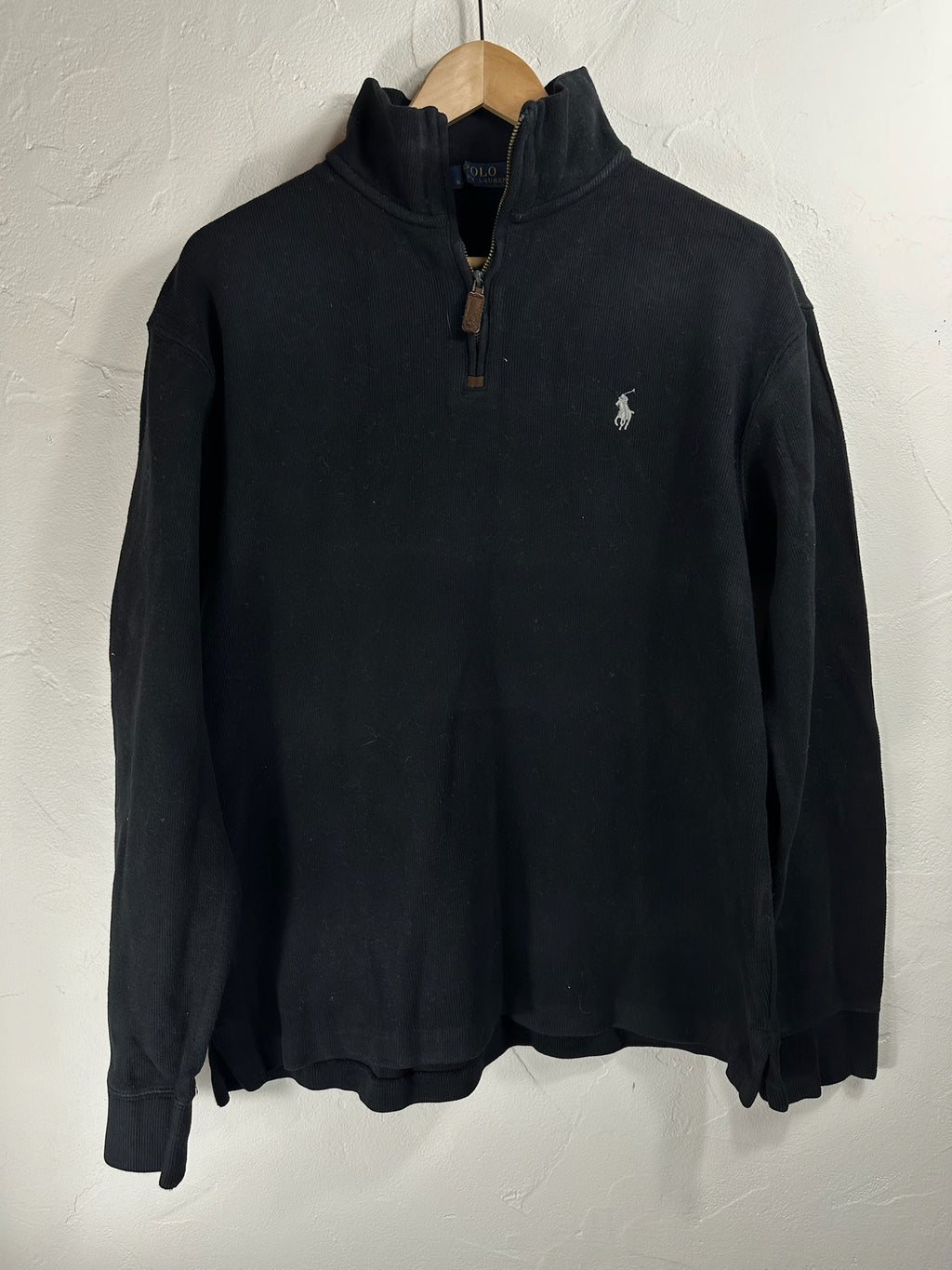 Pull zippé Ralph Lauren noir - Homme - Taille M