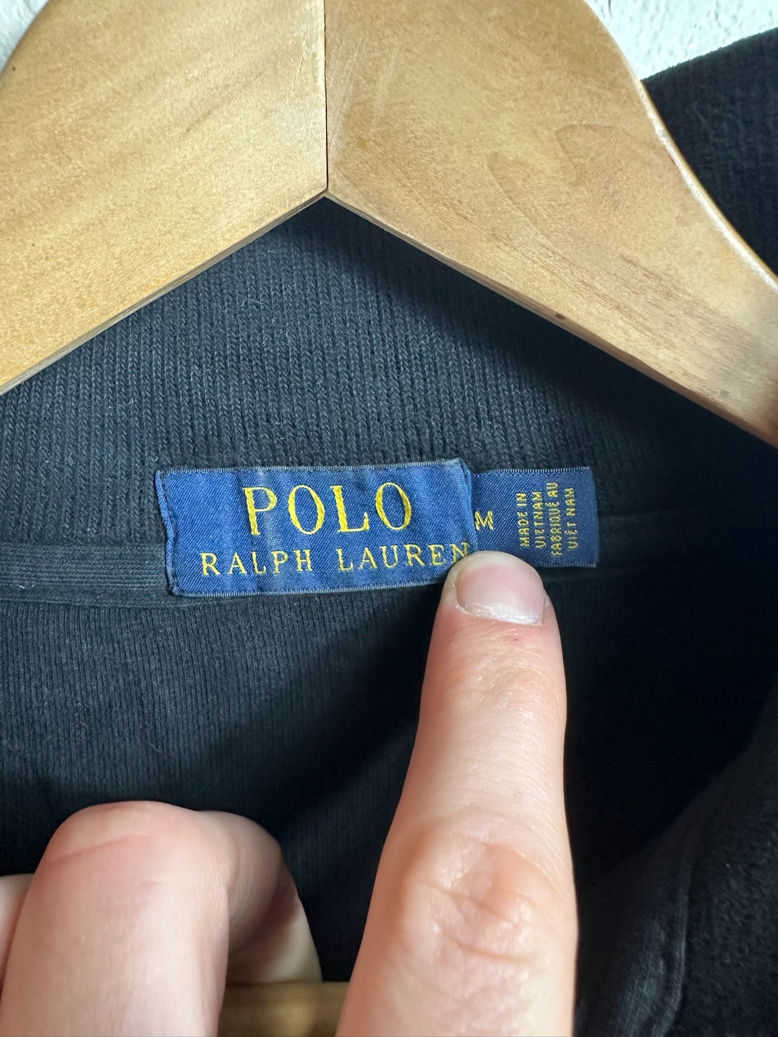 Pull zippé Ralph Lauren noir - Homme - Taille M