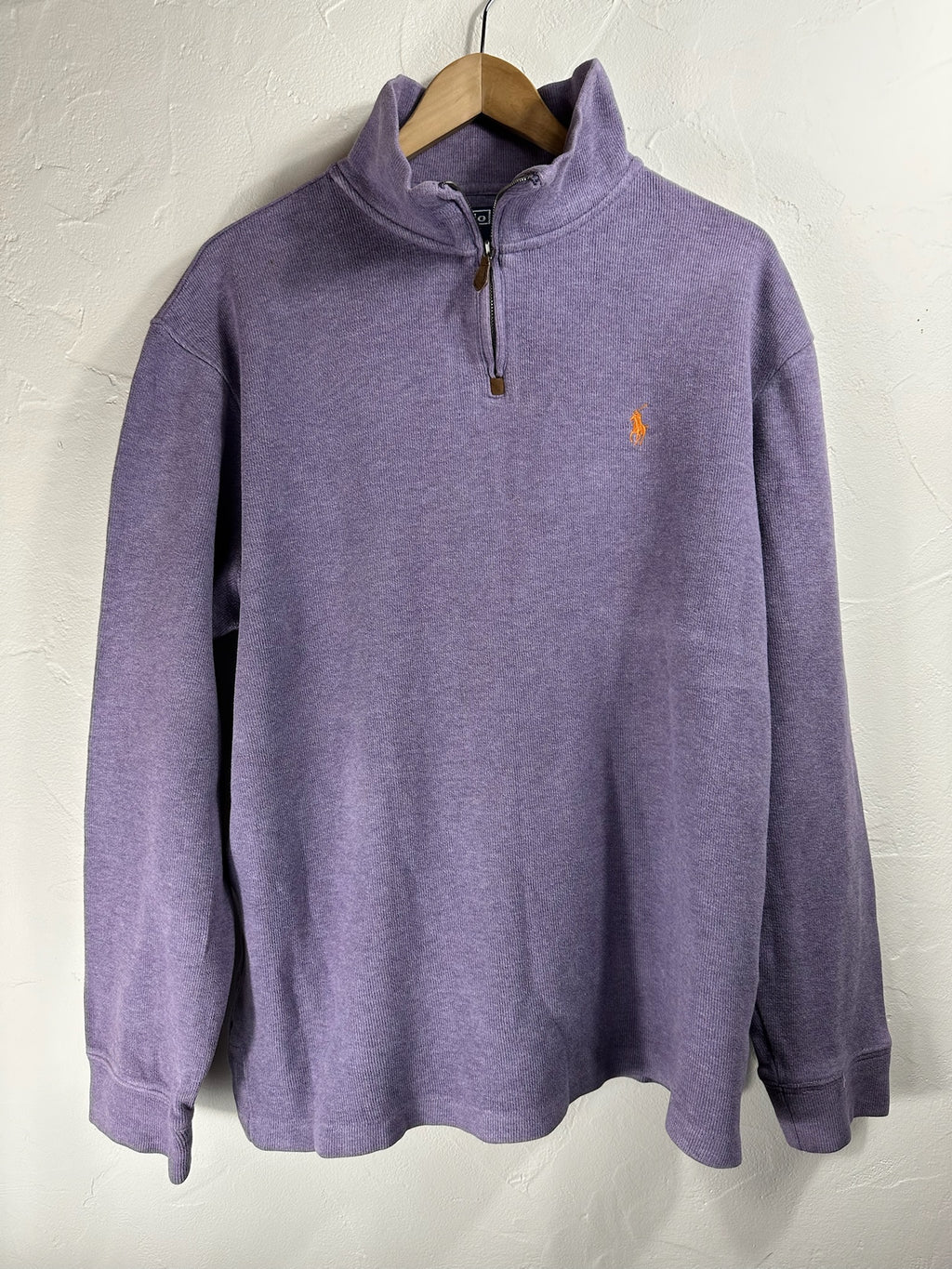 Pull zippé Ralph Lauren lila - Homme - Taille L