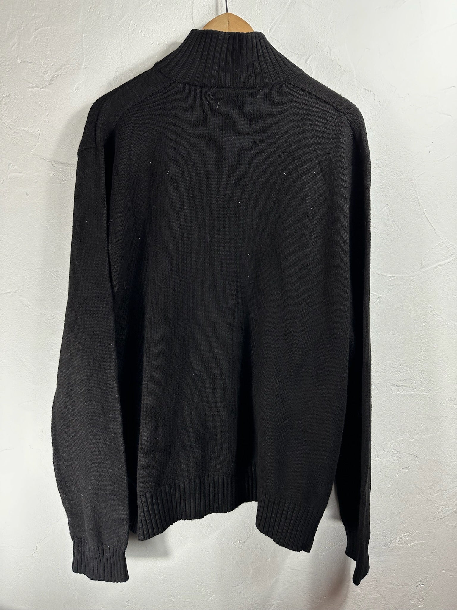 Pull zippé Ralph Lauren noir - Homme - Taille XL