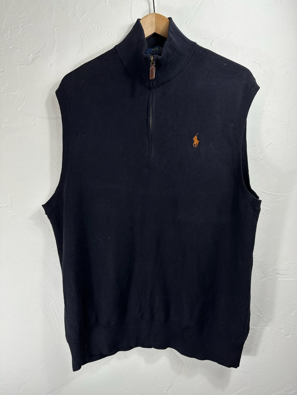 Pull zippé Ralph Lauren noir - Homme - Taille L