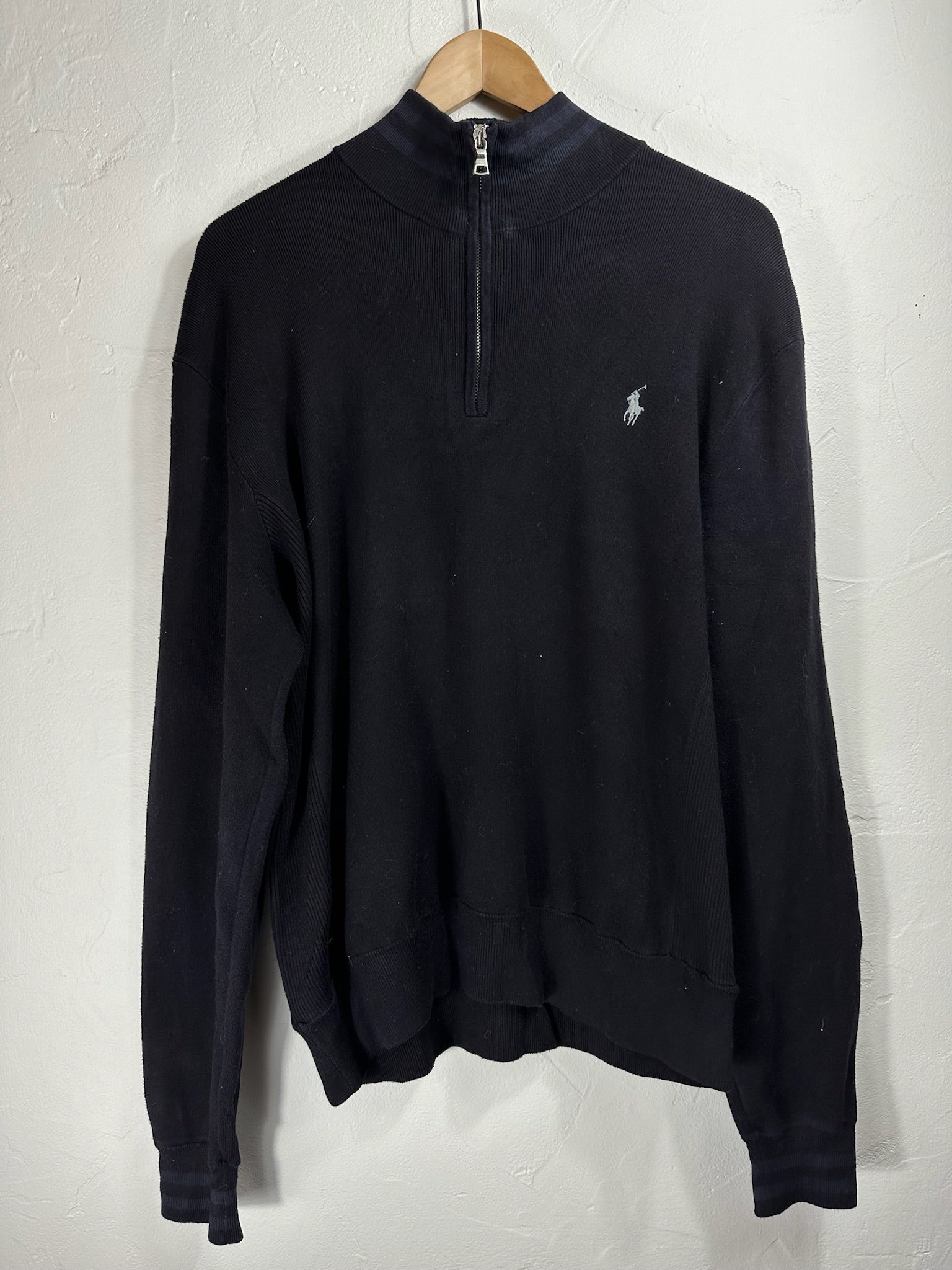 Pull zippé Ralph Lauren noir - Homme - Taille L
