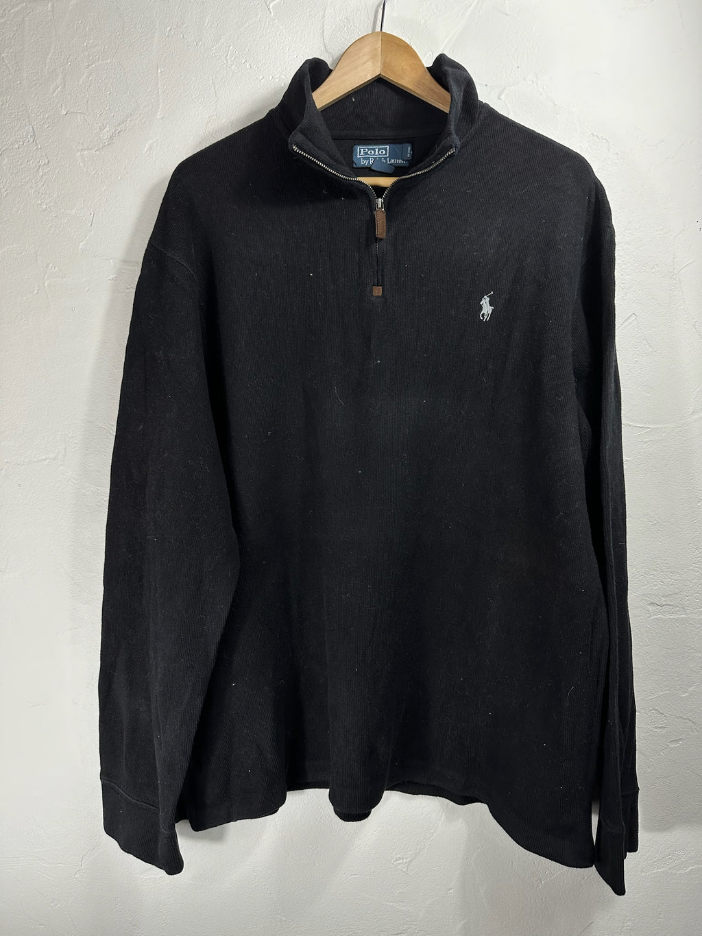 Pull zippé Ralph Lauren noir - Homme - Taille XL