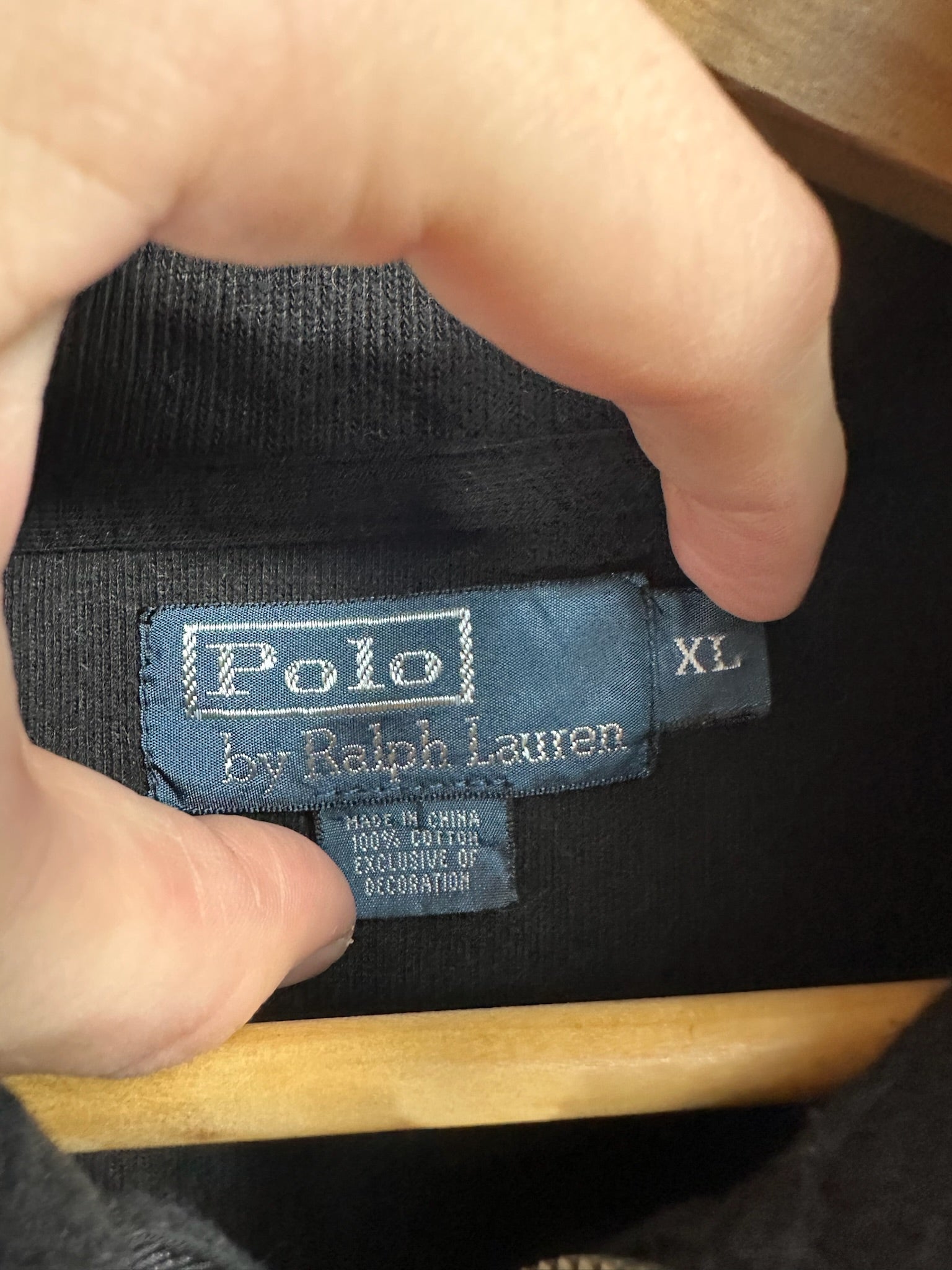 Pull zippé Ralph Lauren noir - Homme - Taille XL
