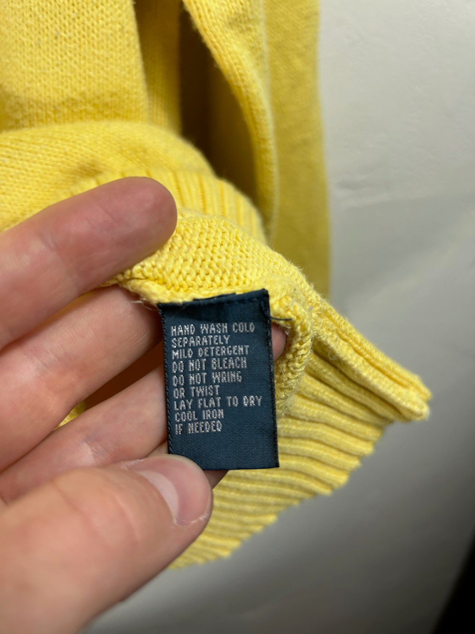 Pull zippé Ralph Lauren jaune - Homme - Taille S