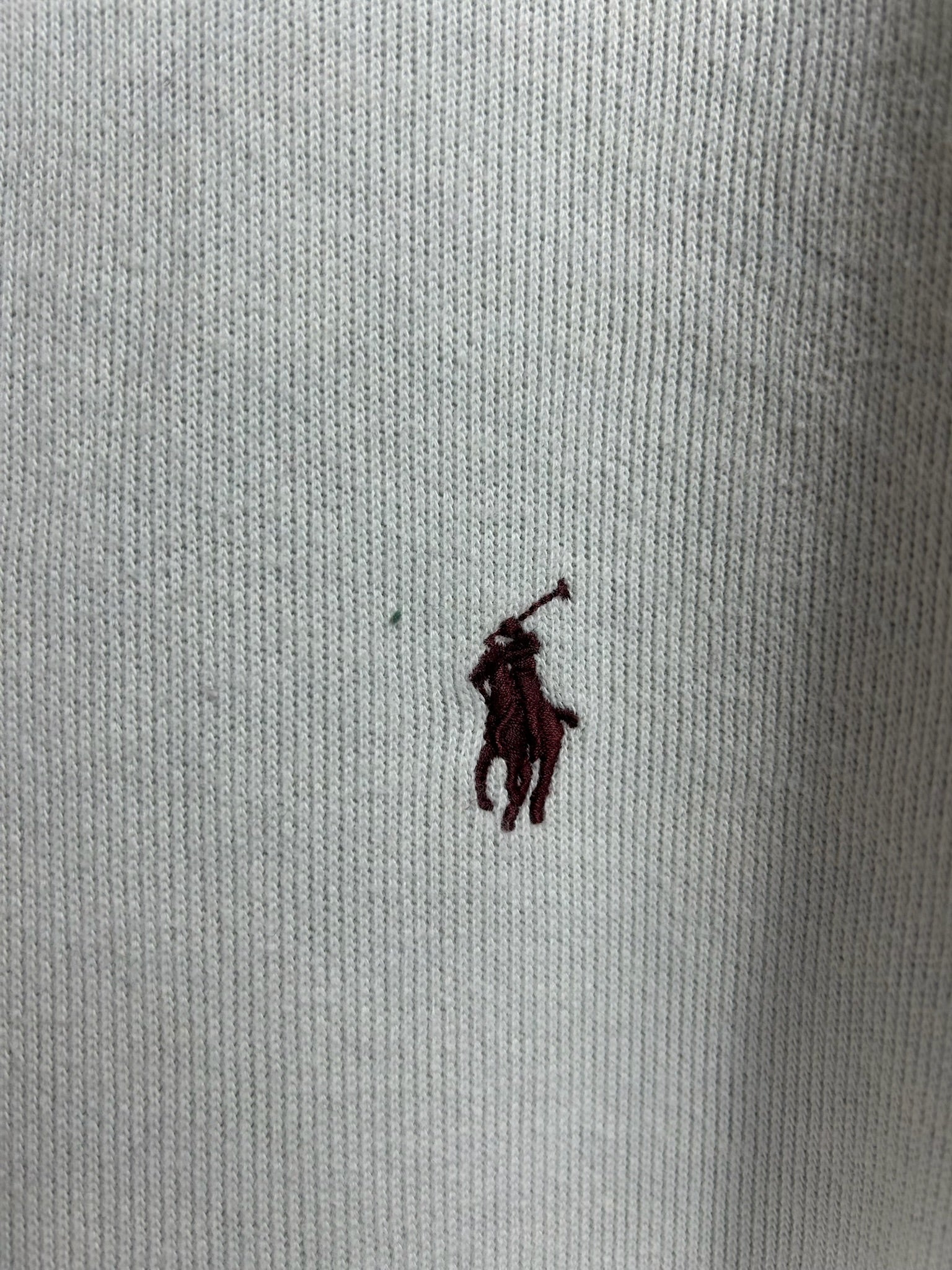 Pull zippé Ralph Lauren blanc - Homme - Taille XXL