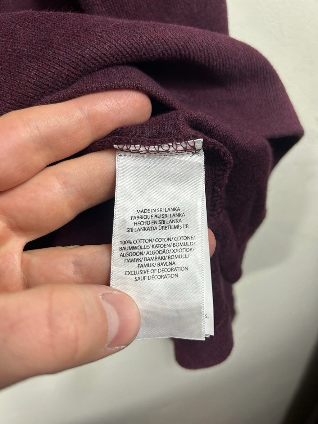 Pull zippé Ralph Lauren bordeaux - Homme - Taille S