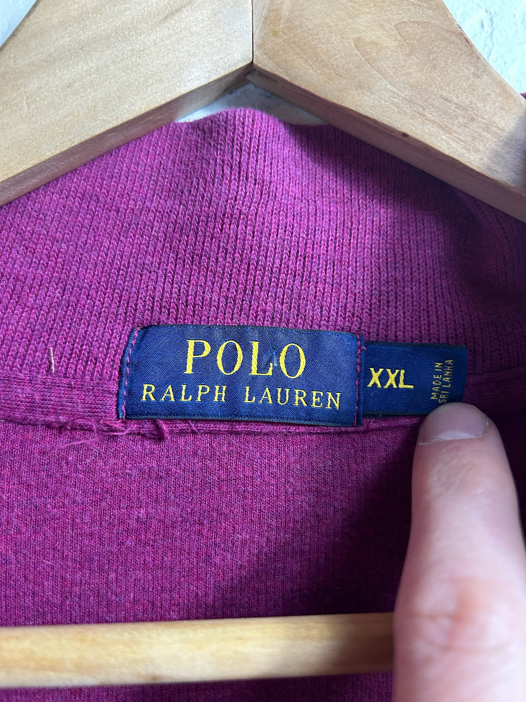 Pull zippé Ralph Lauren bordeaux - Homme - Taille XXL