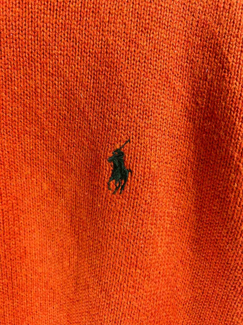 Pull zippé Ralph Lauren orange - Homme - Taille L
