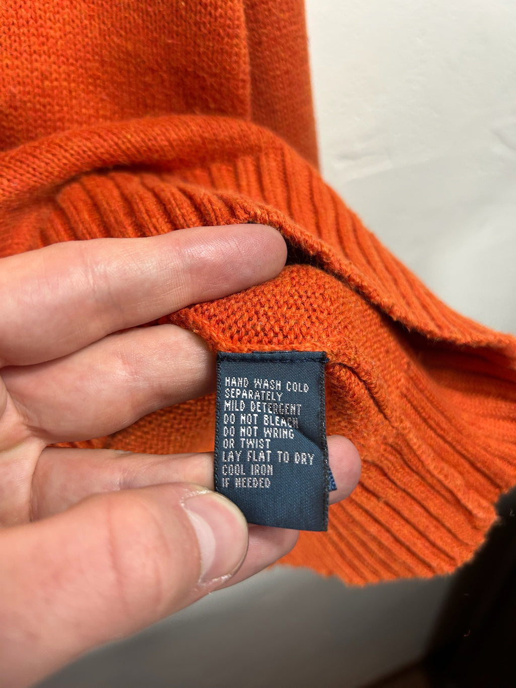 Pull zippé Ralph Lauren orange - Homme - Taille L