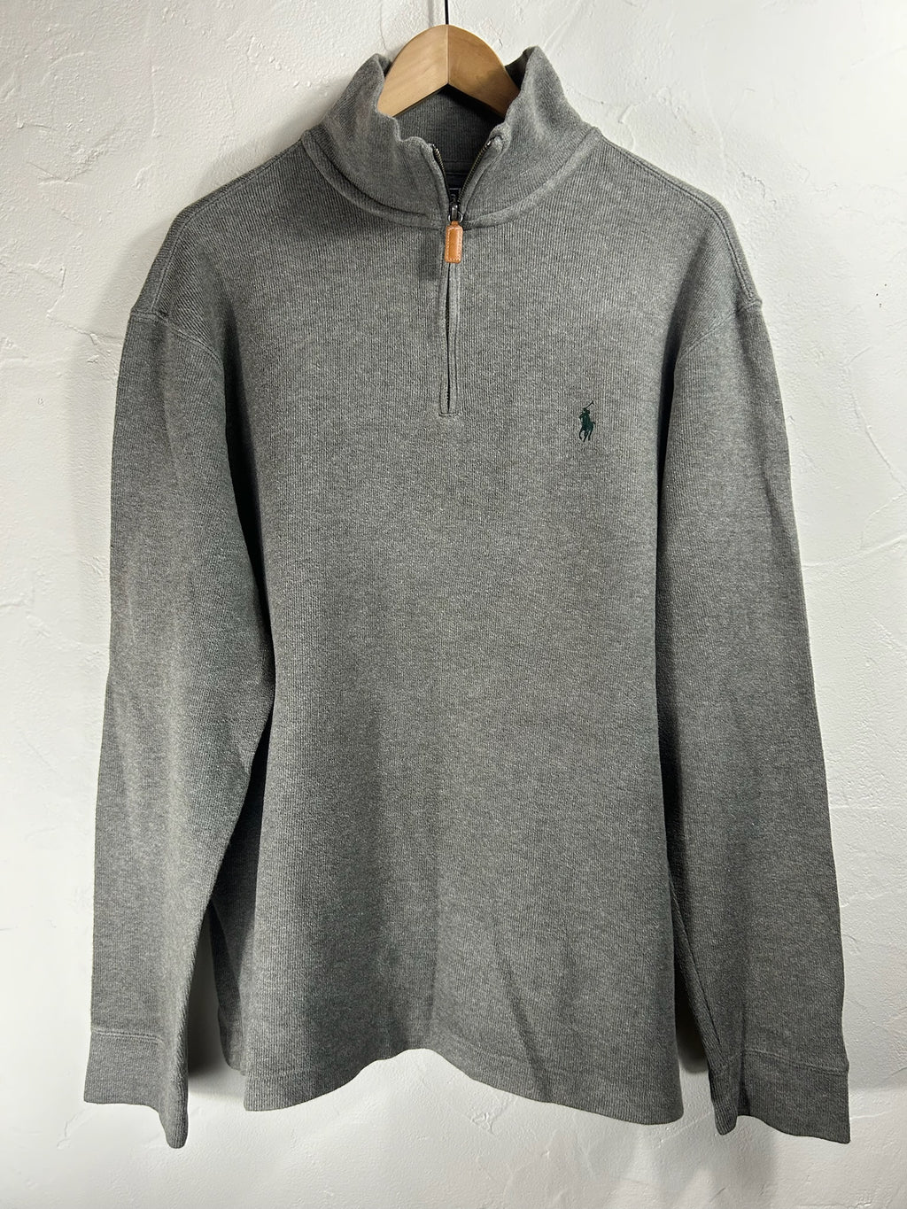 Pull zippé Ralph Lauren gris - Homme - Taille L