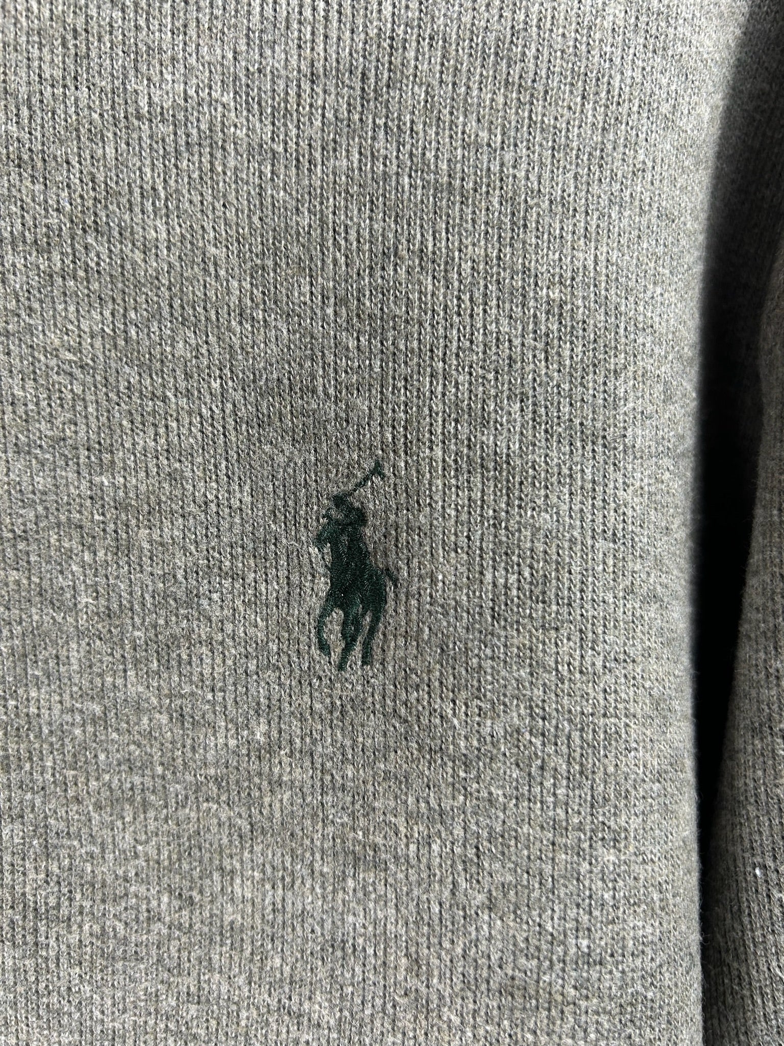 Pull zippé Ralph Lauren gris - Homme - Taille L