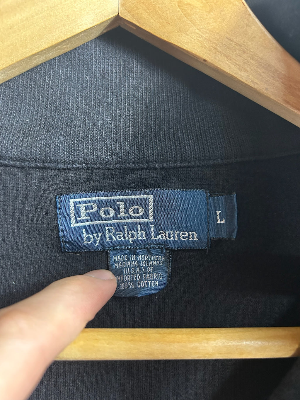 Pull zippé Ralph Lauren noir - Homme - Taille L