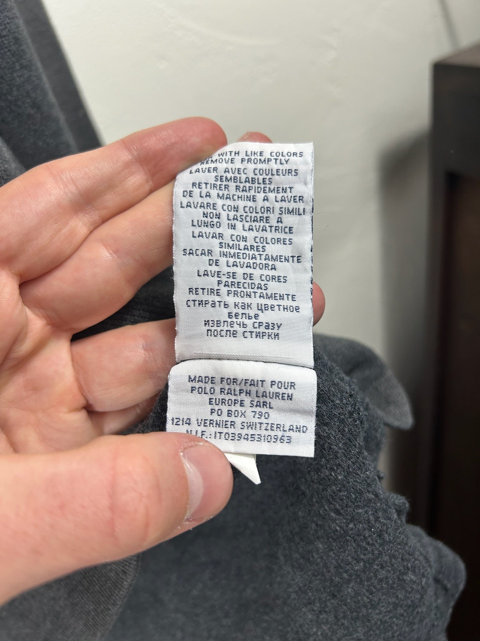 Pull zippé Ralph Lauren gris - Homme - Taille L