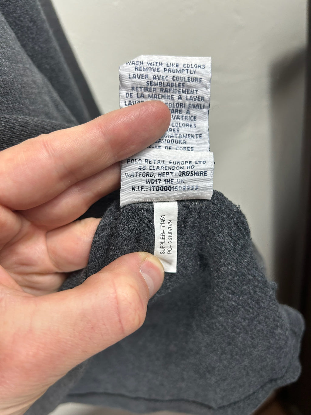 Pull zippé Ralph Lauren gris - Homme - Taille L