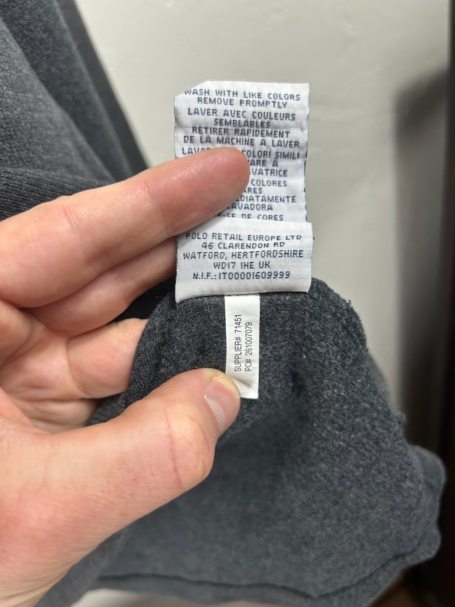 Pull zippé Ralph Lauren gris - Homme - Taille L