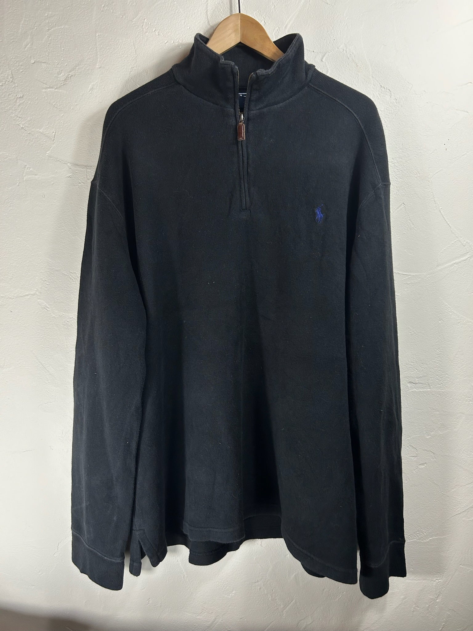 Pull zippé Ralph Lauren noir - Homme - Taille XL