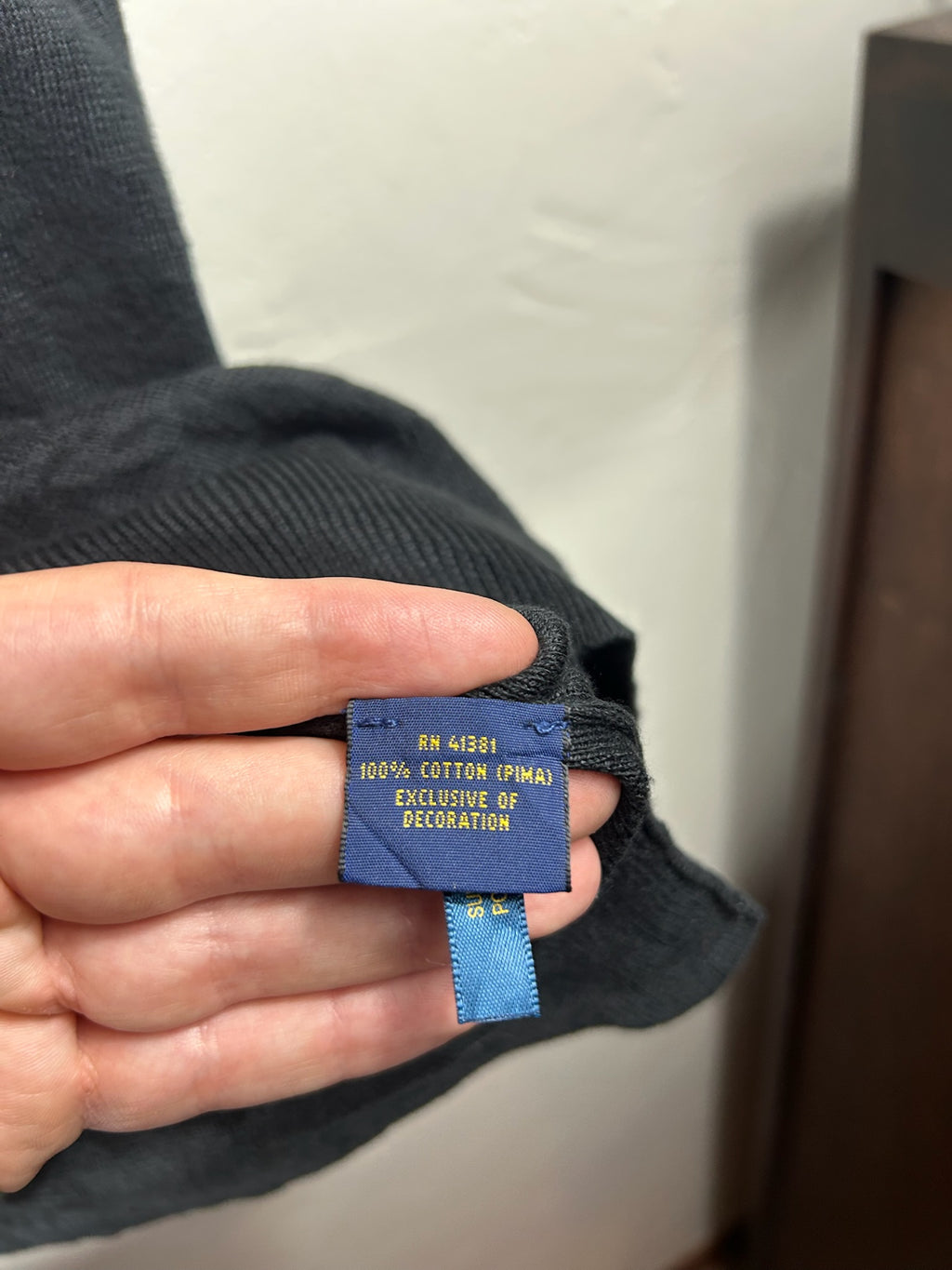 Pull zippé Ralph Lauren noir - Homme - Taille XL