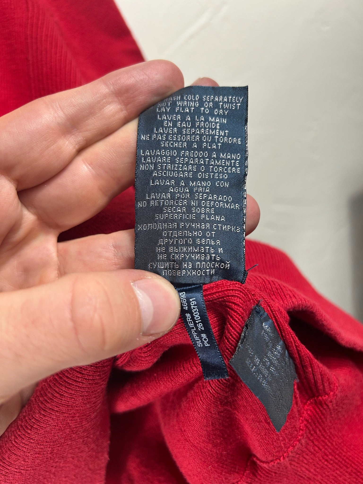 Pull zippé Ralph Lauren rouge - Homme - Taille XL