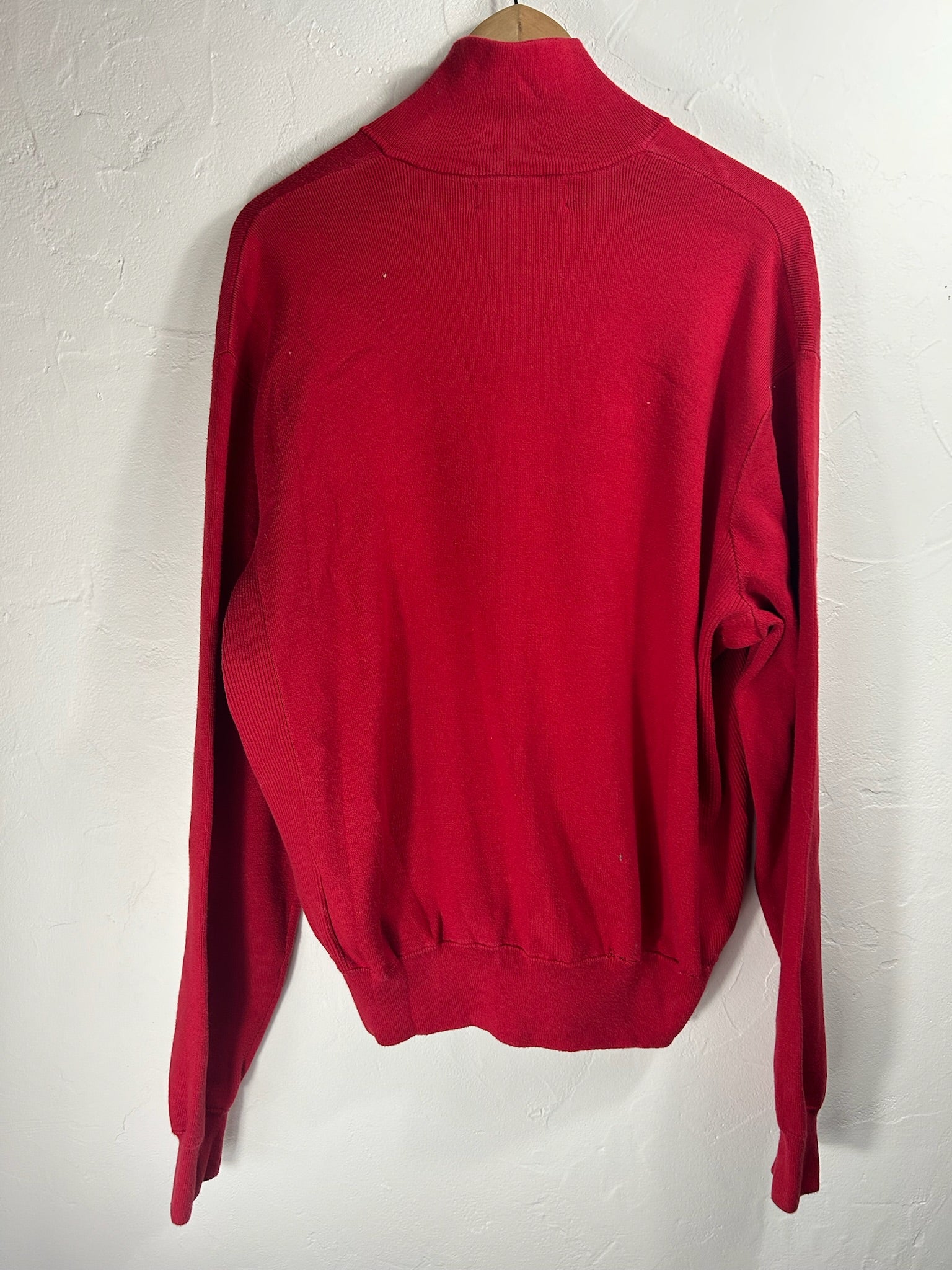 Pull zippé Ralph Lauren rouge - Homme - Taille XL